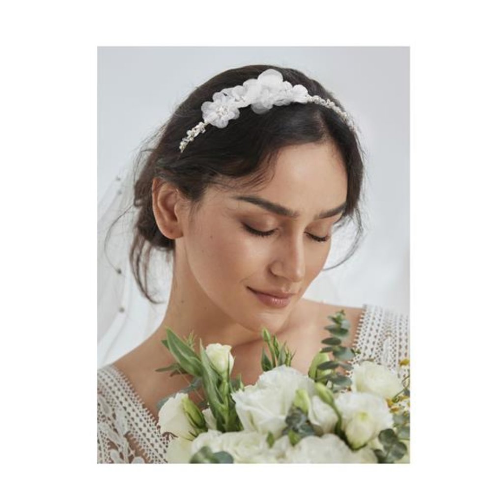 Silver Rhinestone Bridal Headband Handmade Wedding Headpieces For Women